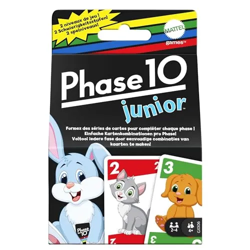 Mattel Games - Phase 10 Junior Kartenspiel für 2-4 Spieler