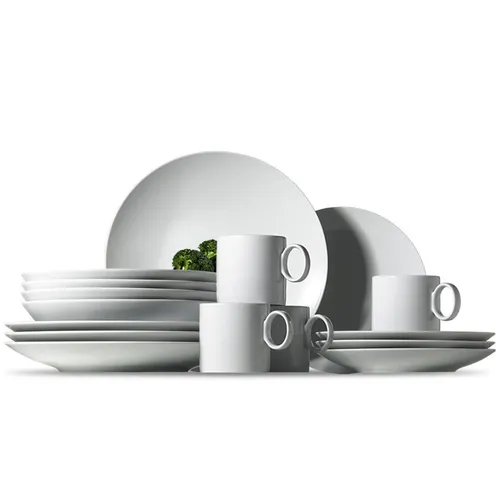 Thomas Loft Set No 3 - 16-tlg. Geschirrset - Komplett-Service aus hochwertigem, spülmaschinenfestem Porzellan in elegantem Weiß, ideal für stilvolle Tischgedecke.