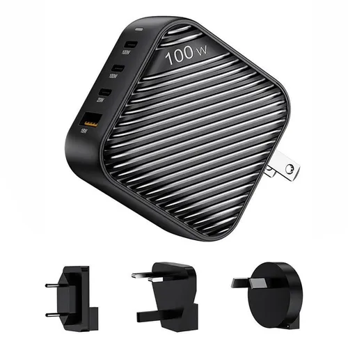 Produktbild INVZI 100-W-WANDLADEGERÄT 3X USB-C + USB FÜR HANDYS, SCHNELLES LADEN