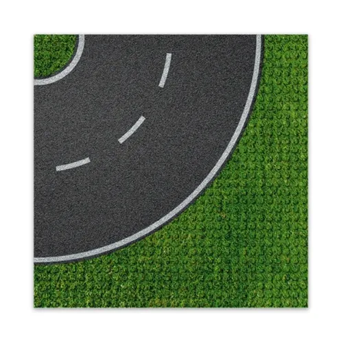 BRIXIES Plus Designer Platte Staße Kurve 32 x 32 Noppen