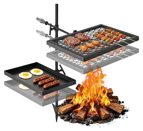 VEVOR Lagerfeuergrill Schwenkbar mit Grillrost