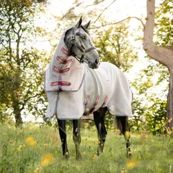 Horseware Rambo Protector Disc Front Fliegendecke 160 cm - Reiten: Hochwertige Fliegendecke mit Disc Front für optimalen Schutz gegen Insekten und Sonne, ideal für empfindliche Pferde.
