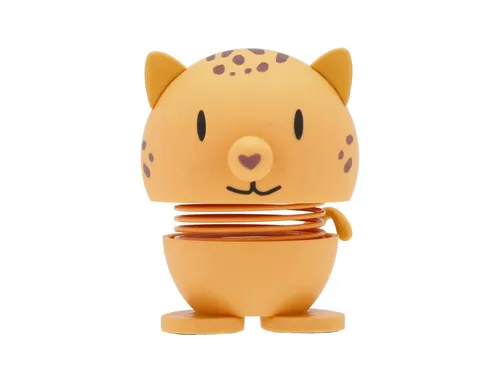 Hoptimist Soft Leopard Wackelfigur - Wackelkopffigur im skandinavischen Design, perfekt als Wohnzimmer- oder Schreibtisch Deko und tolles kleines Geschenk. Größe: 4,5 x 5,8 x 7,6 cm.