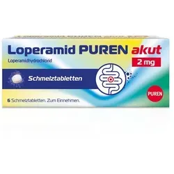 Loperamid Puren akut 2 mg Schmelztabletten 6 St