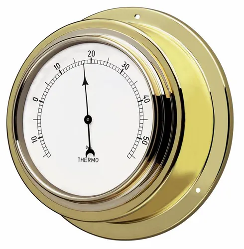 TFA Dostmann 19.2015 Thermometer Messing - Hygrometer aus edlem Messing, bietet präzise Temperaturmessung und stilvolles Design für Ihr Zuhause.