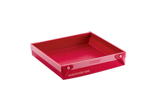coox Backform WUNDERFORM Frame MQ, rot - Kuchenformen in auffälligem Rot, mit 3L Fassungsvermögen und temperaturbeständig von -40 bis +230 °C - perfekt für kreative Backideen!