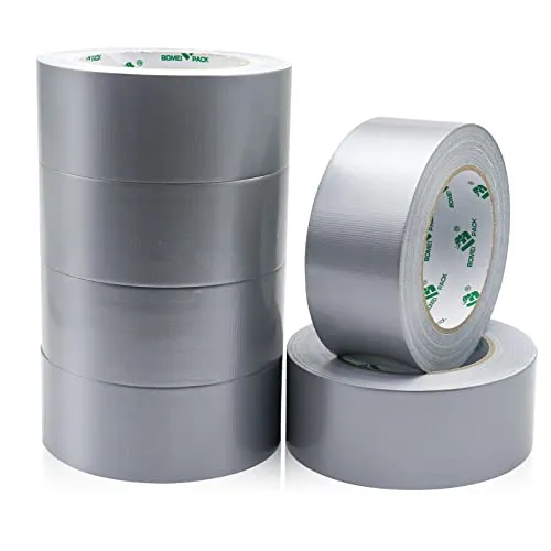 BOMEI PACK Mehrzweck Panzertape Silber, Grau, Reparaturband 50 mm x 50 m, 6 Rollen (silver)