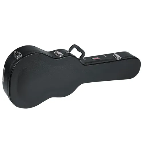 Gator GWE Hard-Shell Wood Case für E-Gitarre - Robuster Gitarrenkoffer mit wasserabweisendem Tolex-PVC-Bezug, dickem Plüsch-Innenfutter und abschließbarem Riegel. Ideal für den sicheren Transport Ihrer E-Gitarre.