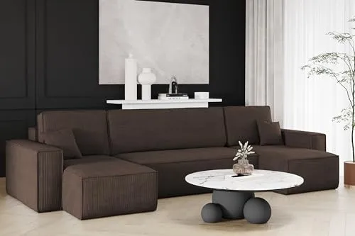 Kaiser Möbel Ecksofa BEST mit Schlaffunktion - Sofas & Couches - modernes Ecksofa mit praktischer Schlaffunktion und hochwertigem Cordbezug für hohen Komfort und Langlebigkeit.