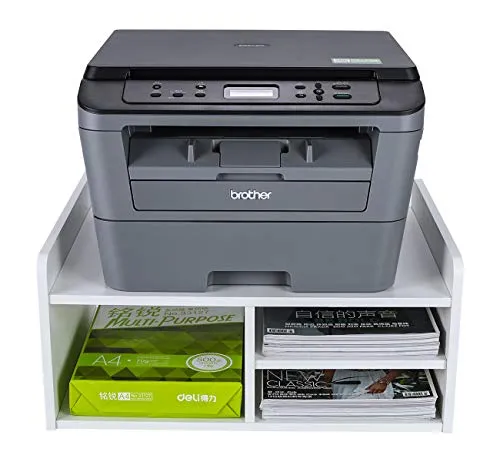 EasyPAG Druckerständer aus Holz, Weiß