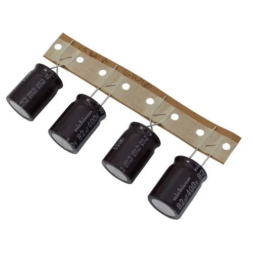 5x Elko Kondensator Radial 82µF 400V 105°C 18x25mm UCS2G820MHD1TN 82uF