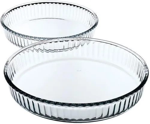 Borcam-Set Rund Glas Auflaufform Servierform Pasabahce - Auflaufformen-Set aus hochwertigem Glas, ideal für leckere Aufläufe und zum Servieren. Mit 1,5 L Kapazität und transparentem Design für ansprechende Präsentation.