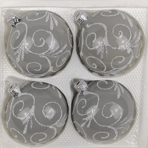 Weihnachtsbaumschmuck Grau von Navidacio