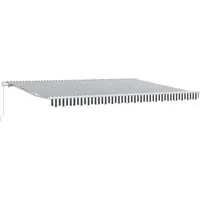 vidaXL Manuelle Markise Anthrazit & Weiß 450x300 cm - Markise für Terrasse und Balkon, UV-beständig und wasserabweisend, ideal für Schutz vor Sonne und Regen. Einfach zu bedienen, anpassbar für verschiedene Höhen und Winkel.