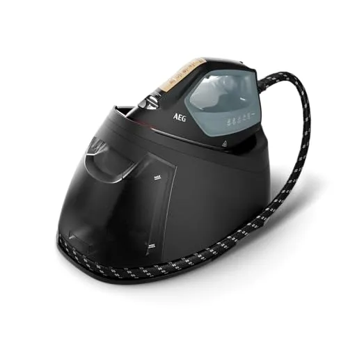 AEG Dampfbügelstation ST8-2-8OG 8000 - Präzises Dampfbügeln mit 7,5 bar Druck, kratzfeste Bügelsohle und intelligentes Frontlicht für müheloses Bügeln