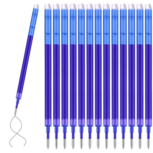 Collazoey 14 Stk Set Ersatzmine 0,7mm,Kompatibel mit PIlot Frixion，blau，Tintenroller Radierbar，thermosensitive Tinte, Gute Preis/Leistung，austauschbare Mine
