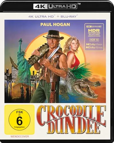 Crocodile Dundee - 4K Ultra HD + Blu-ray Vorbestellung - Filme, genießen Sie den Kultklassiker in atemberaubender 4K Ultra HD Qualität, Veröffentlichung am 13.11.2025, perfekt für Filmfans!