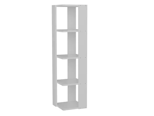 Eckregal Weiß - Modernes Wandregal für Bücher und mehr - Regale & Aufbewahrung: Stilvolles Eckregal in Holzoptik mit 4 Regalfächern, ideal für die platzsparende Aufbewahrung in jedem Zimmer.