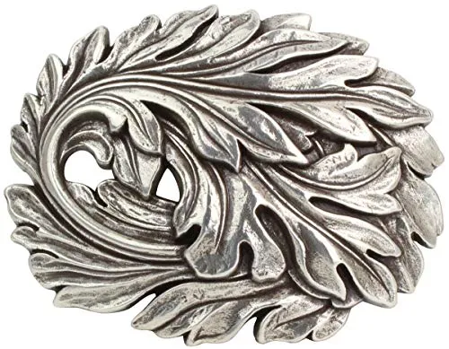 BELTINGER Gürtelschnalle Blätter 4,0 cm in silber von BELTINGER