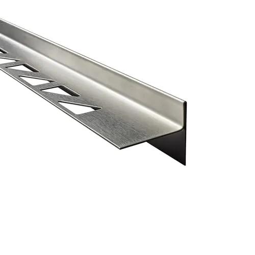 Dusch-, Keil-Profil Gefälleprofil begehbare Dusche gebürstet 12,5mm Rechts 100cm
