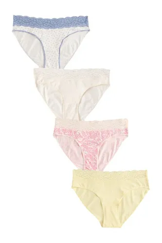 Next Slip Spitzenslips im 4er-Pack, hoher Beinschnitt (4-St)