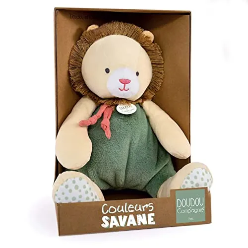 Doudou et Compagnie - Farben Savanne – Pantin Löwe – Beige – 30 cm – Geschenk zur Geburt – DC4069