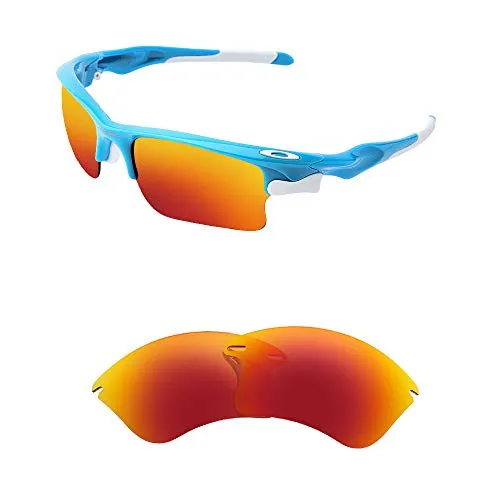 HiCycle2 Polarisierte Ersatzgläser für Oakley Fast Jacket XL Sonnenbrille (rot)