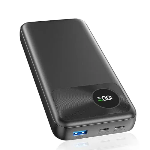 A ADDTOP Power Bank, 22,5W Schnell Aufladende Powerbank 20000mAh mit USB-C Input & Outputs, PD3.0 QC 4.0 Externe Handyakkus with LED Display Kompatibel mit iPhone 16 15 14 13 Pro Max Smartphones, iPad
