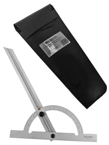 WELDINGER Edelstahl Grad-Winkelmesser pro einstellbare Messungen 0-180 Grad