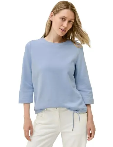 CECIL Sweatshirt mit elastischem Saum und Kordelzug - Stylisches Sweatshirt von Cecil mit Kordelzug für einen lässigen Look. Bequem geschnitten und aus dehnbarer Baumwollmischung, ideal für vielseitige Freizeit-Outfits.