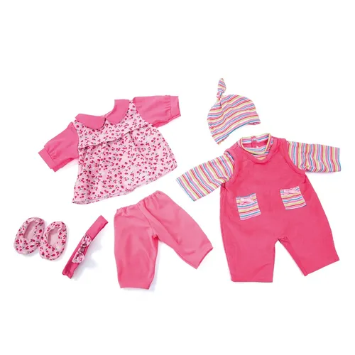 Bayer Design Kleider-Set für 42-46cm Puppen - Kleidung & Accessoires – Stilvolles und kreatives Outfit für Puppen, perfekt für kleine Modefans!