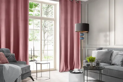 Design91 Vorhang Samtvorhänge Wohnzimmer Schlafzimmer Blickdicht Ösen Velours Velvet, Ösen