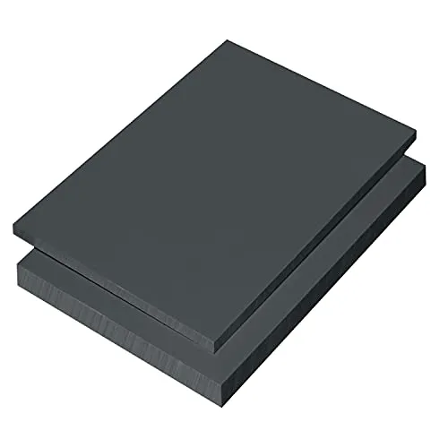 Produktbild S-Polytec Platte aus Hart PVC Zuschnitt in | grau RAL 7011 | VERSCHIEDENE FORMATE & STÄRKEN | TOP QUALITÄT | (2 Stück | 20 x 30cm, 2mm DUNKELGRAU)