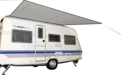 BO-CAMP Sonnensegel 3,5x2,4m für Wohnwagen & Wohnmobil - Camping-Zubehör mit 2000 mm Wassersäule, idealer Schutz vor Regen und blitzschnelle Befestigung durch extra starken Keder.