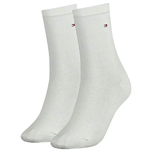 Tommy Hilfiger Damen Classic Socken, Weiß, 35-38 EU von Tommy Hilfiger
