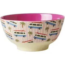 Rice Teller, Schüssel - Pink Cars Print, Melamin, Größe: Mittel