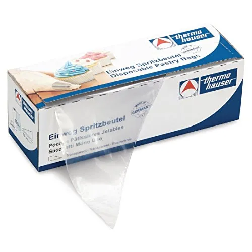 thermohauser Einweg-Spritzbeutel (Kunststoff PE), Maximum Grip, transparent, 100 Stück, 46,0x23,0x0,0075 cm