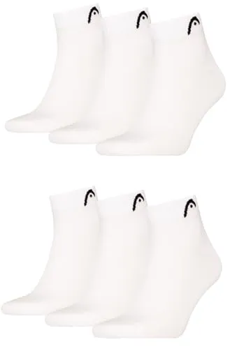 HEAD Herren All Sport Quarter Sportsocken 6erPack (35-38, White)