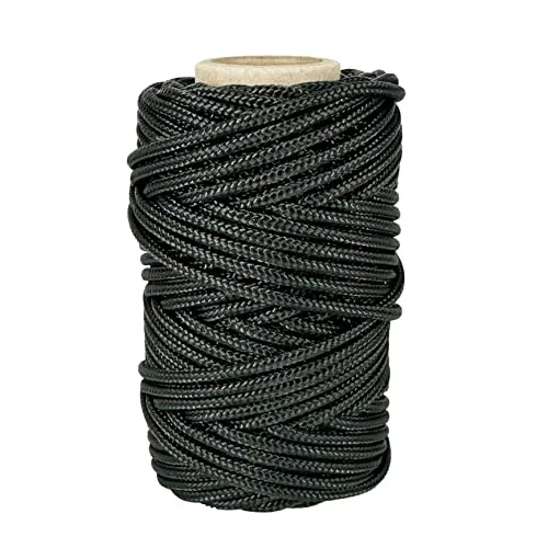 Polyesterkordel 3mm * 25m. Bastelseil Paracord. Makramee Schnur für Bindeschnur Heimwerkerschnur Wäscheleine. Schwarz
