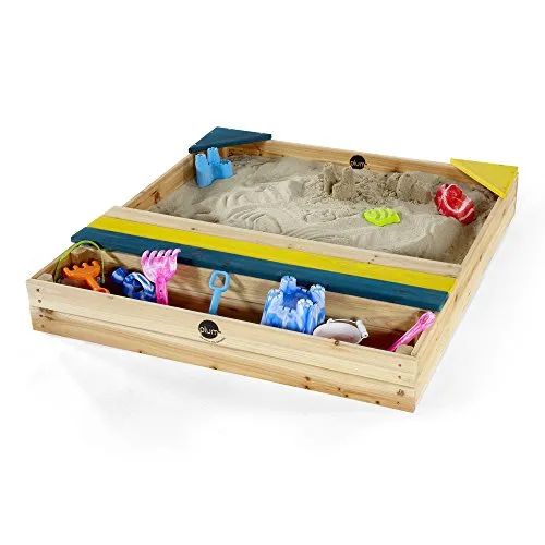 Sandkasten Store-it Plum Holz - Robuster Sandkasten aus Holz in natürlicher Farbe, ideal für kreative Spielstunden im Freien, Maße: 114 x 26 x 8,5 cm.