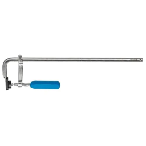 HÖGERT TECHNIK - Schraubzwingen Spannweite 450mm x 80mm F-Klemmen Edelstahl Zwinge, Spannkraft 200kg, Clamps Präzises Fixieren Von Holzwerkstücken Weldinger Spannwerkzeug