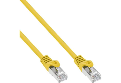 Inline InLine® Patchkabel, SF/UTP, Cat.5e, gelb, 0,5m LAN-Kabel