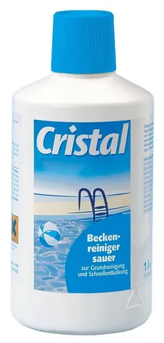 Cristal Beckenreiniger sauer Inhalt 1 Liter Poolreiniger Wasserreiniger Pflege
