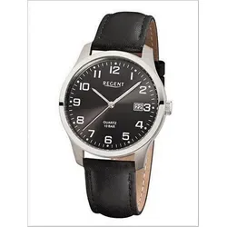 REGENT F932 Herrenuhr - Titan mit Lederarmband - Hochwertige Herrenuhr aus Titan mit elegantem Lederarmband, wasserdicht bis 10 Bar und ideal für jeden Anlass. Perfekte Kombination aus Stil und Funktionalität.