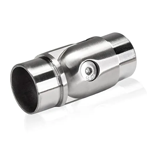 PRIOstahl Gelenkverbinder stellbar Verbinder mit Gelenk 90° Rohrsteckwinkel Rohrverbinder Verbindungsstück x 1 Stück Ø 33,7 mm für Rundrohr Handlauf Geländer Rohr Rostfrei aus Edelstahl V2A