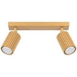 SOLLUX lighting Deckenlampe 2-flammig aus Aluminium - Moderne Deckenleuchte aus Aluminium, ideal für elegante Ausleuchtung in Fluren, Küchen oder Wohnzimmer. Kompatibel mit GU10 LED-Leuchtmitteln, energieeffizient und platzsparend.