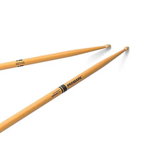 ProMark Schlagzeug Sticks - 7A Drum Sticks - ActiveGrip - Wird klebriger, wenn die Hände schwitzen - Active Grip Finish, Eichel-Tipp, Hickoryholz - 1 Paar