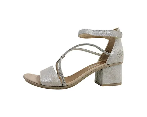 Rieker Sandalette - Elegante Sommerschuhe mit Klettverschluss - Wanderschuhe: Stilvolle Sandalette mit 5 cm Blockabsatz und praktischem Klettverschluss für einfachen Einstieg. Ideal für warme Sommertage!
