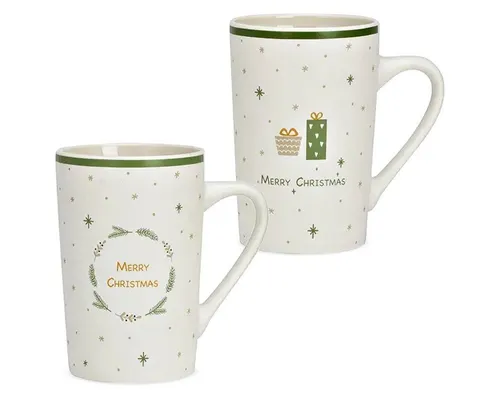 matches21 HOME & HOBBY Tasse Große Weihnachts-Tassen mit Spruch 2er Set Porzellan 8 cm, 385 ml, 2-tlg., Porzellan, Spülmaschinenfeste Kaffeetassen Kaffee-Becher als Glühweintassen