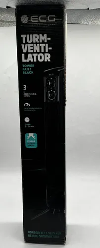 ECG Tower Fan 1 Schwarz Turmventilator Ventilaator Lüfter  #TK2583A-